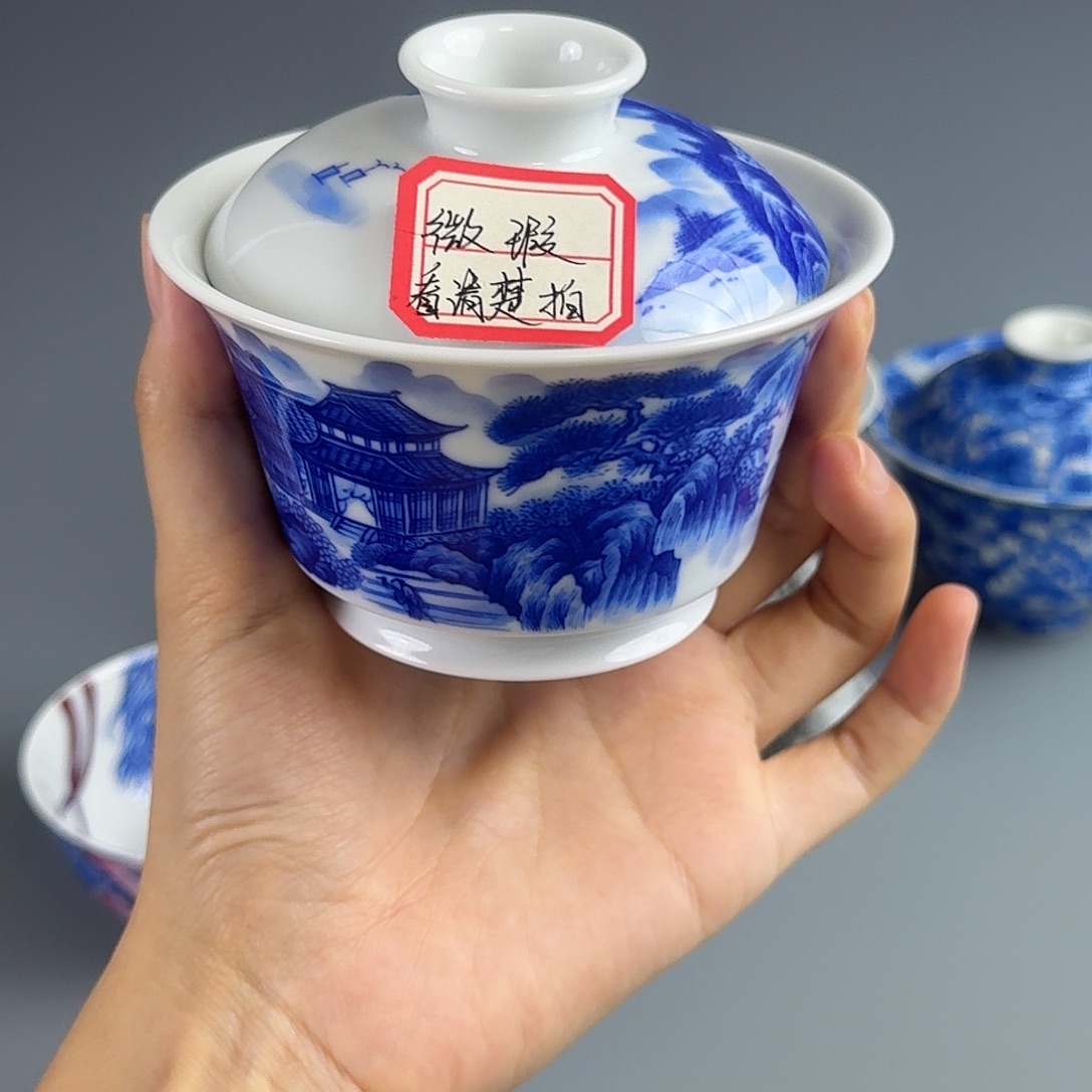 景德镇陶瓷手绘作品微瑕