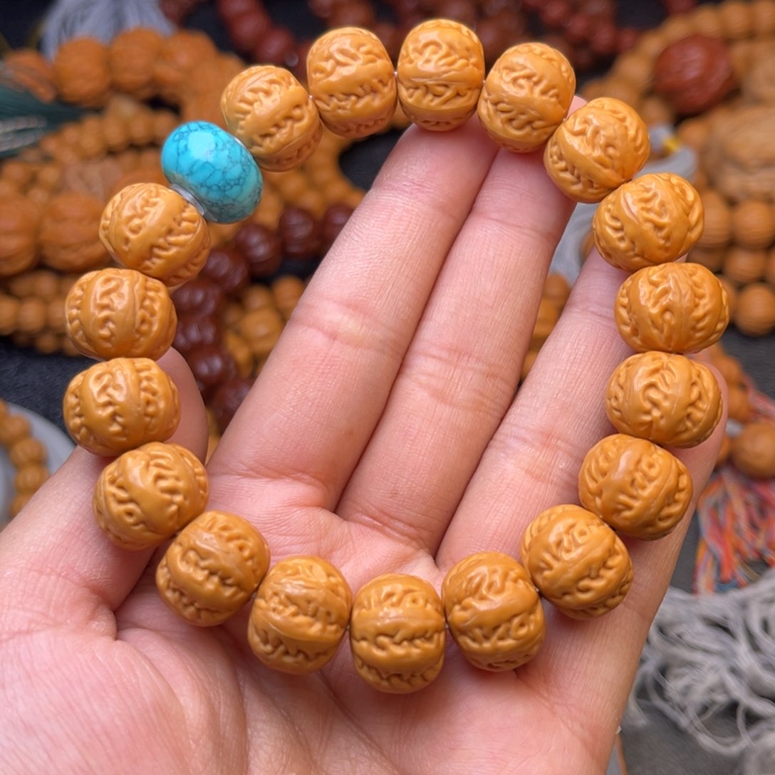 猴头核桃吊坠新麻花八棱穿绿16