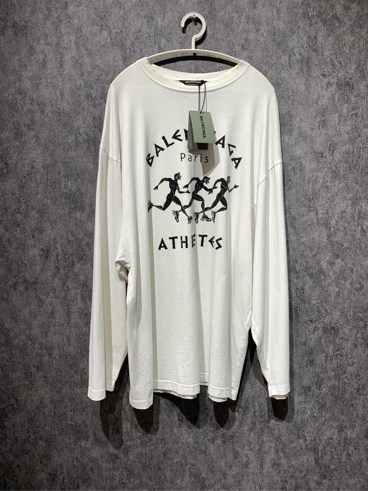 99新 Balenciaga/巴黎世家 马拉松长袖卫衣/xs码 /Y1299