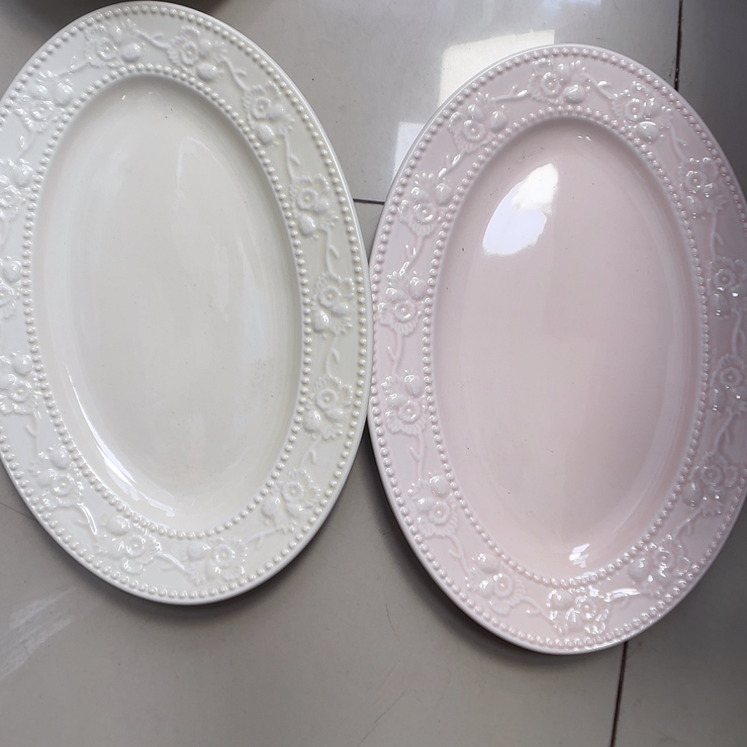 瓷片瑕疵特价陶瓷鱼盘