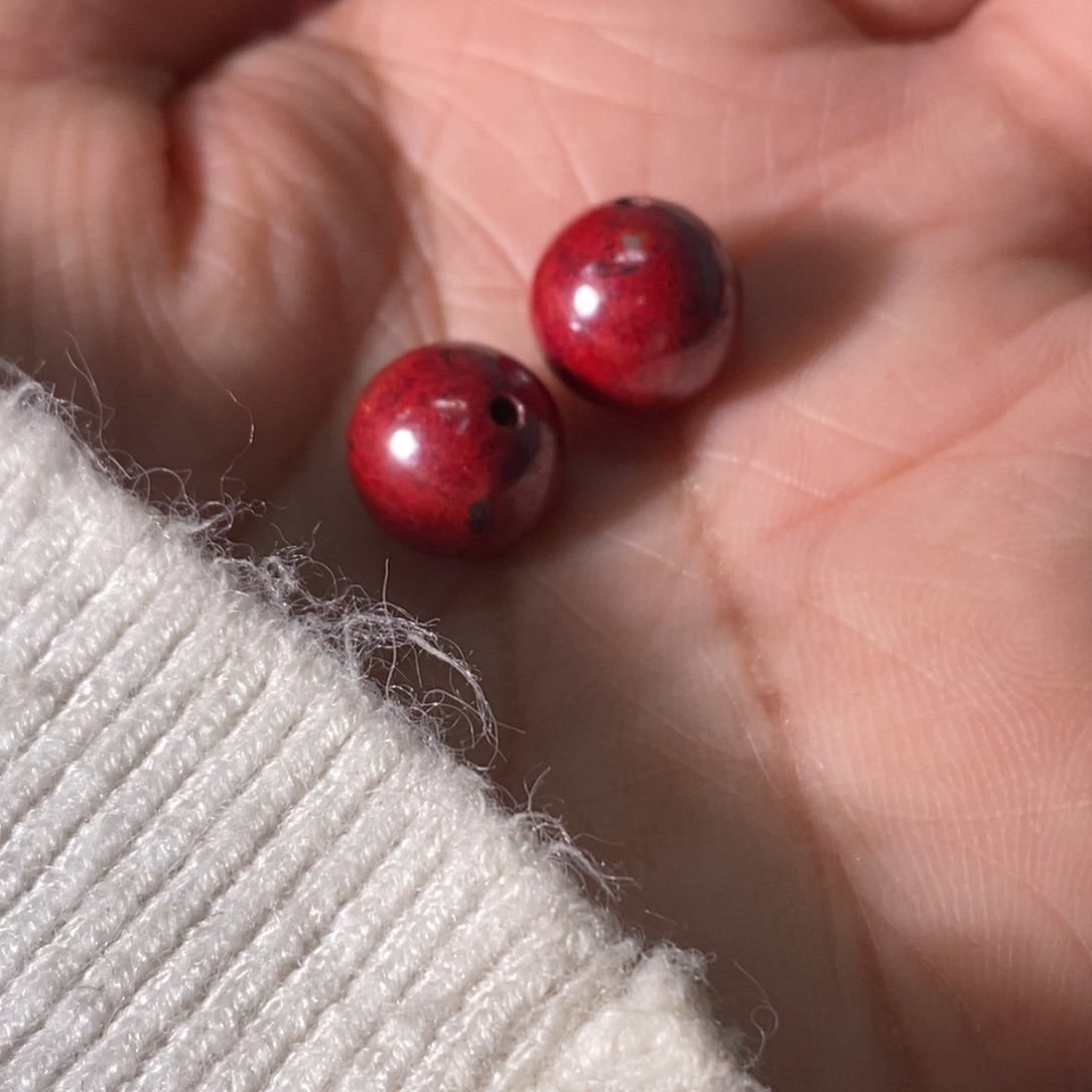 逍****天然辰砂天然朱砂原矿卡10