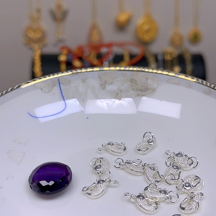 紫晶颈饰银S925镶嵌紫晶925镶嵌4