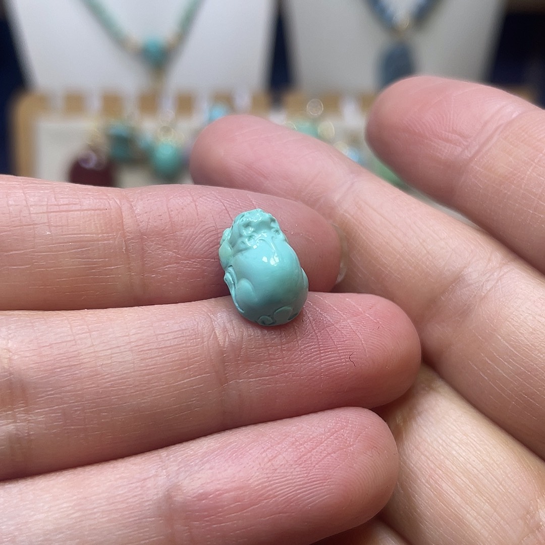 绿松石未镶嵌貔貅