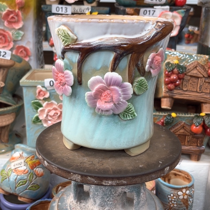 紫砂花盆粗陶材质多肉花盆