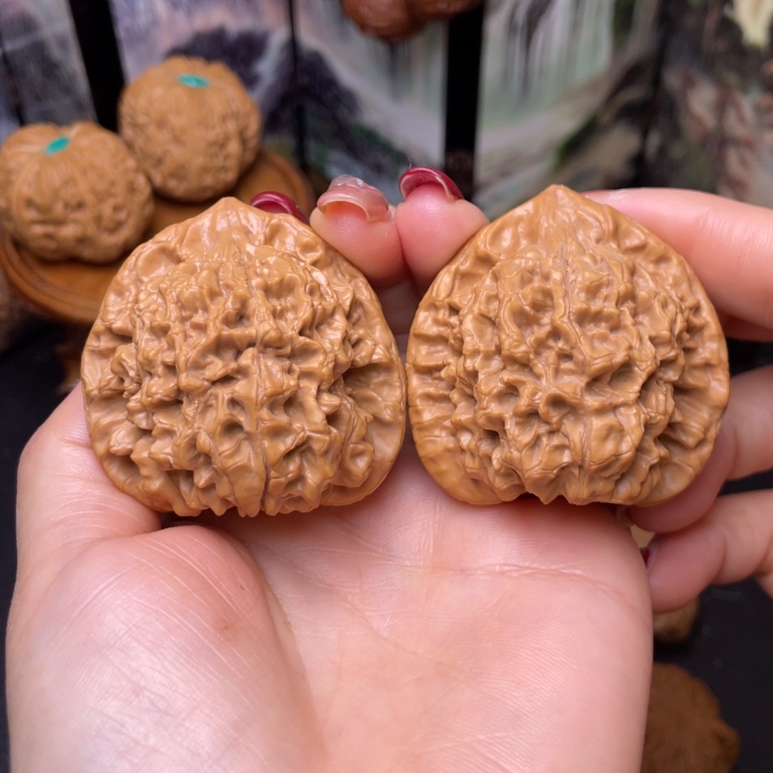 文玩核桃把件47全品官帽