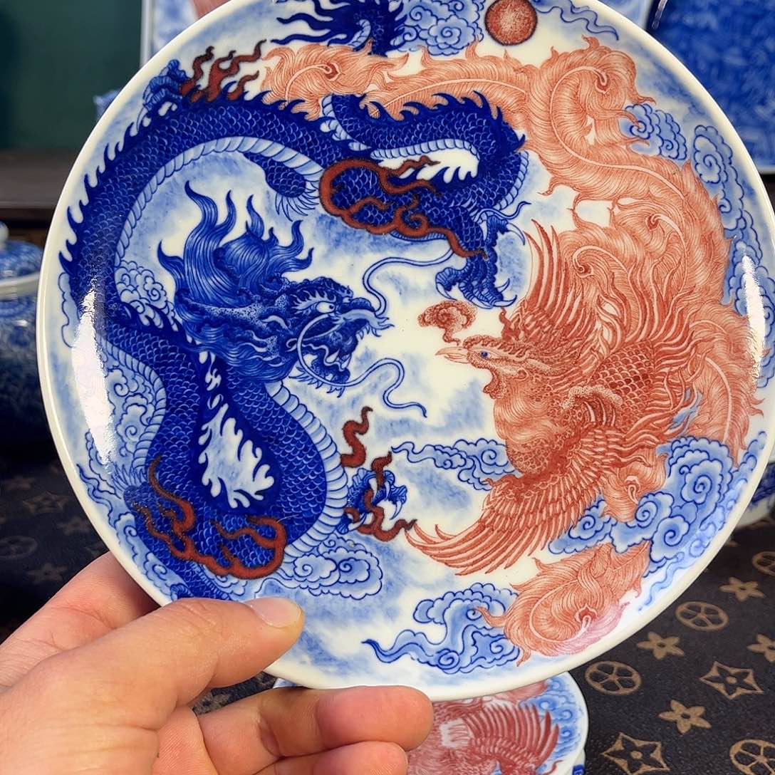 瓷片自成堂景德镇手工手绘