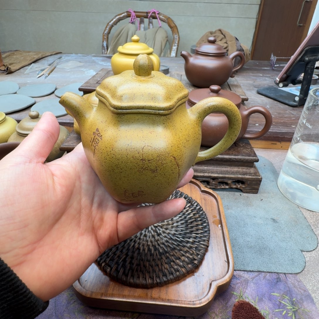 胡***哥紫砂茶壶秋水壶（原矿黄金段泥柴烧260cv）