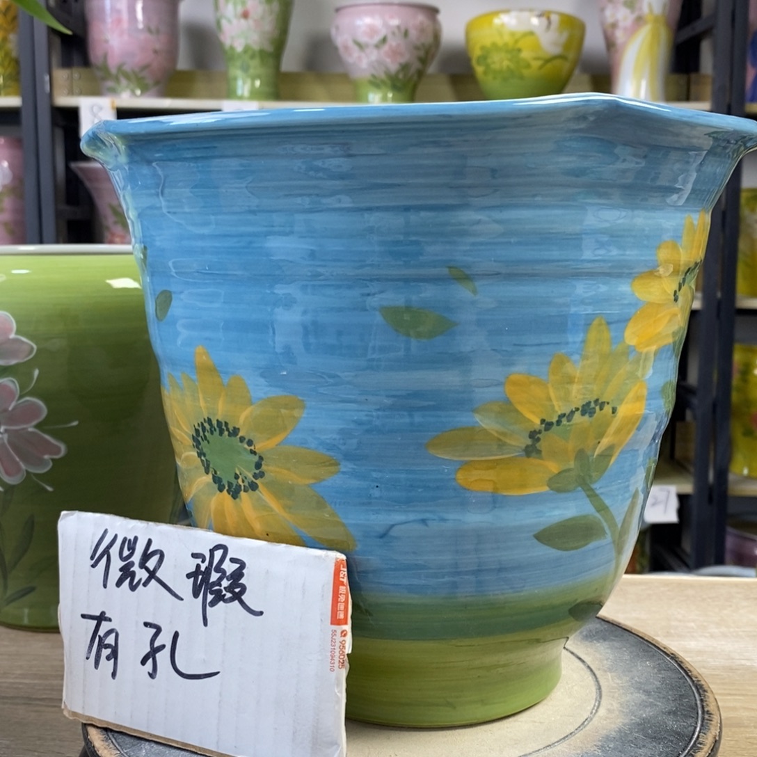 景德镇手工手绘陶瓷花盆