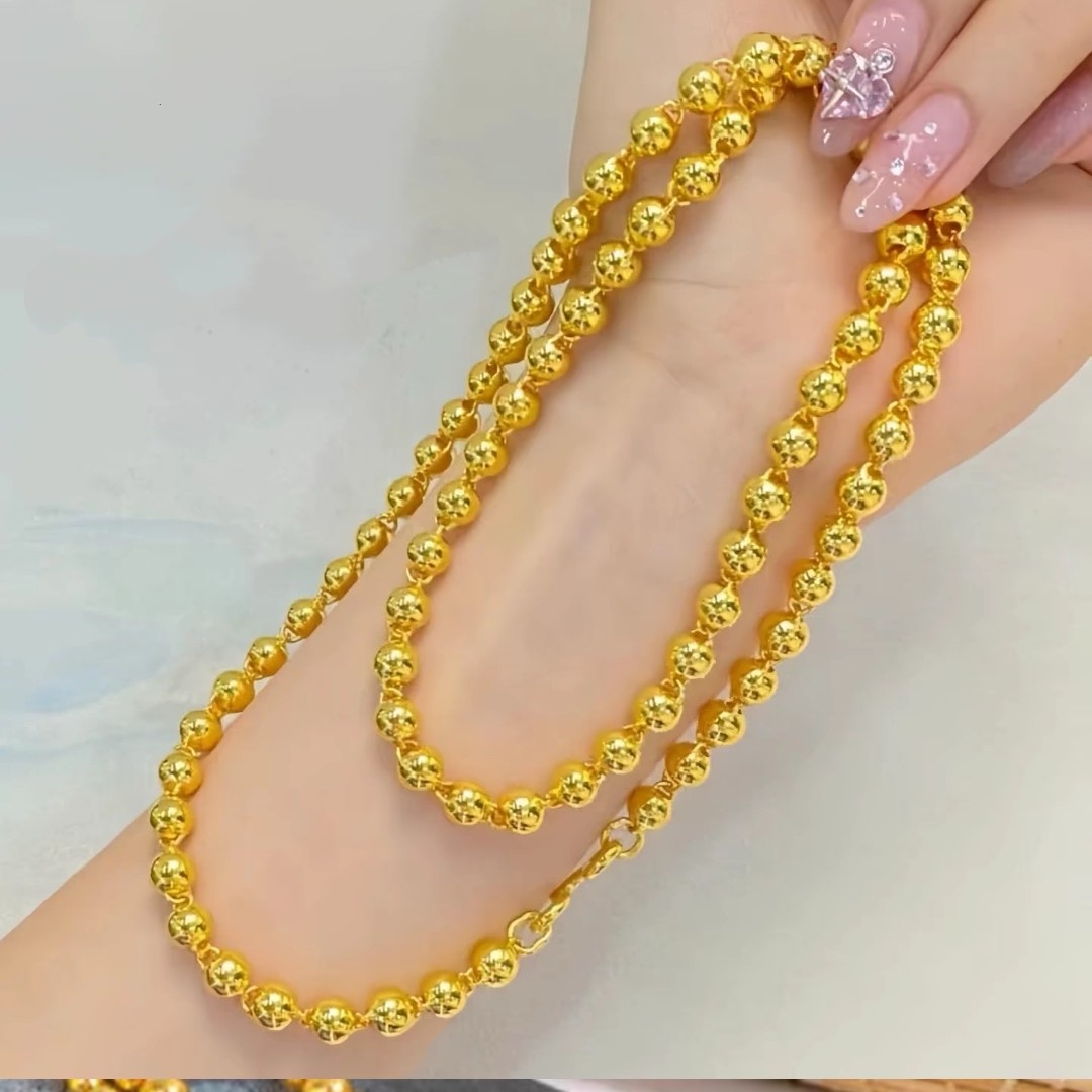 铜合金项链 铜合金项链 多规格经典光珠项链百搭