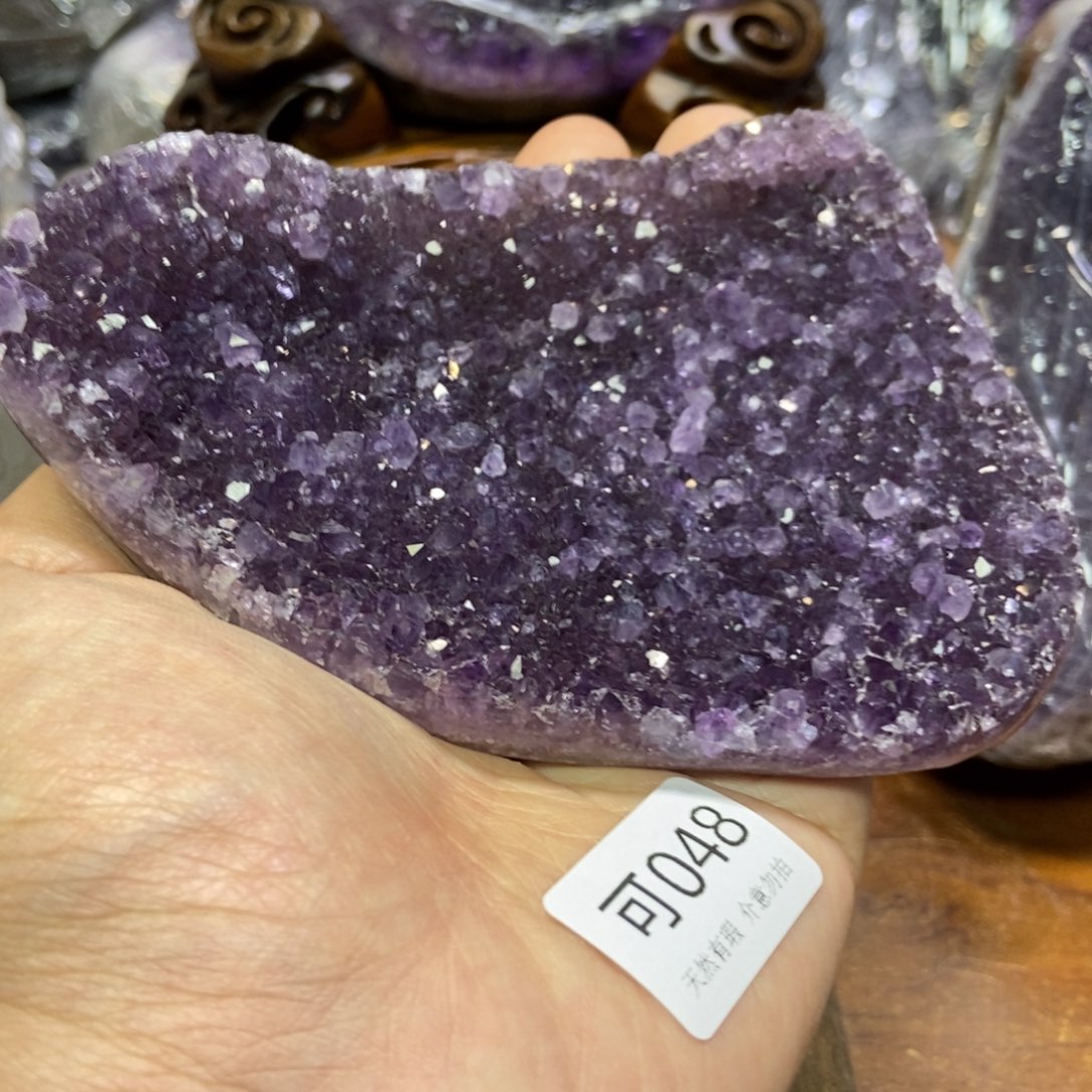 天然水晶摆件未镶嵌紫晶