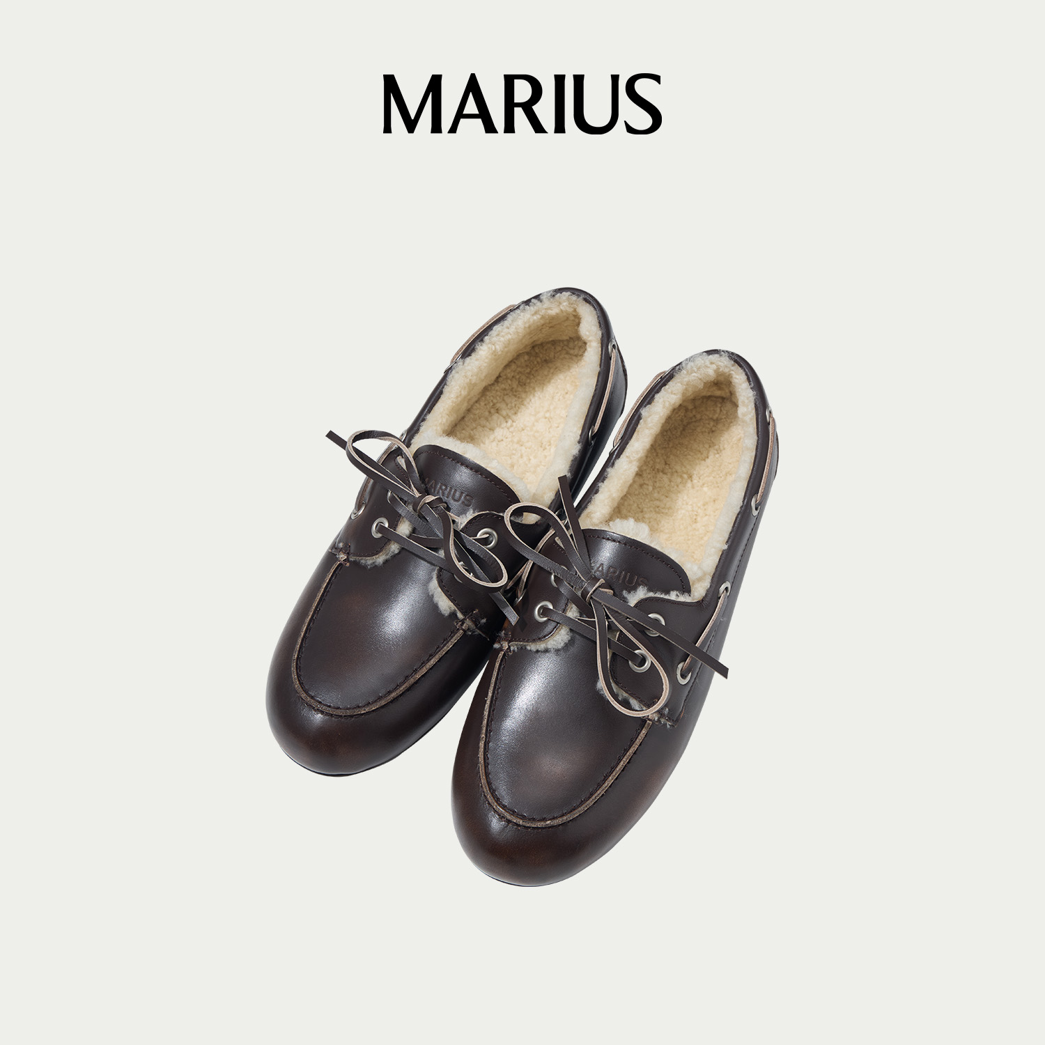 MARIUS-M-经典圆头MIU系毛毛皮鞋
