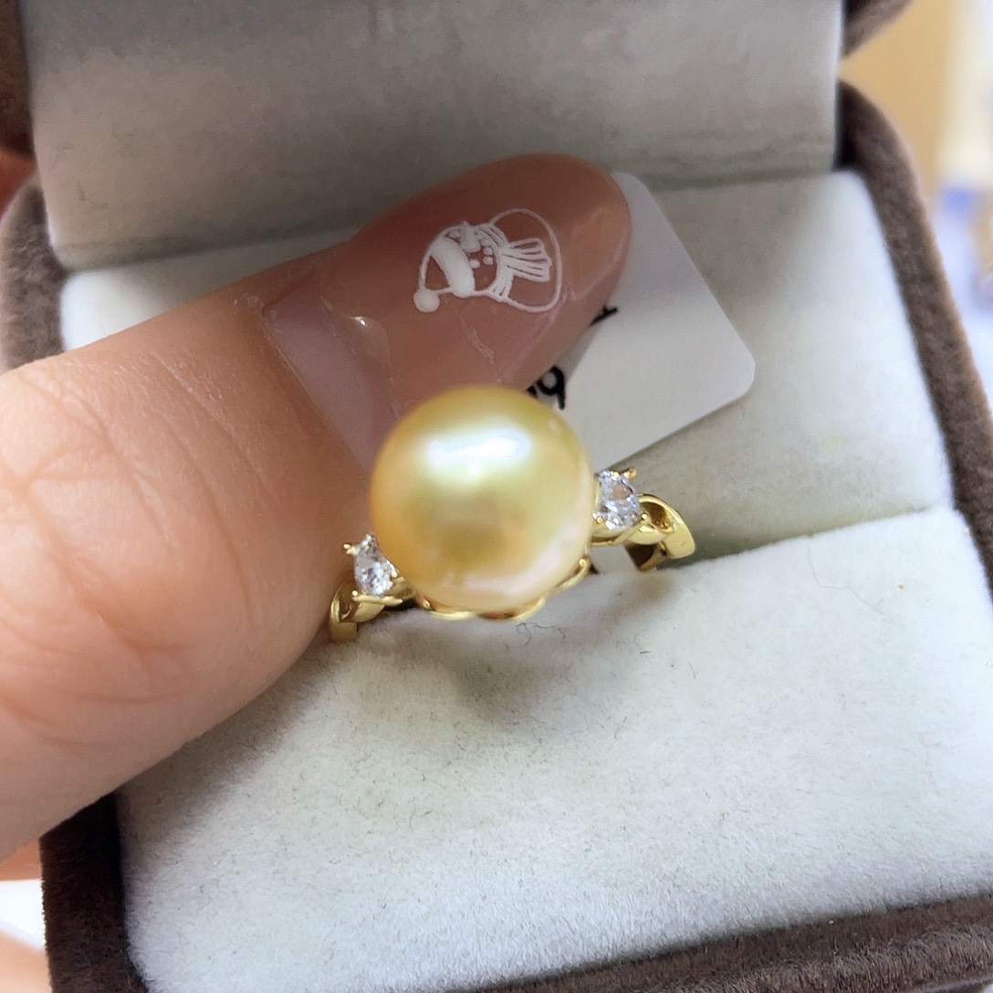 海水珍珠戒指银S925镶嵌