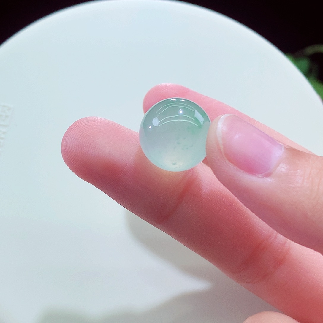 未镶嵌手链翡翠意境感十足阳绿飘花单颗卡14.4mm