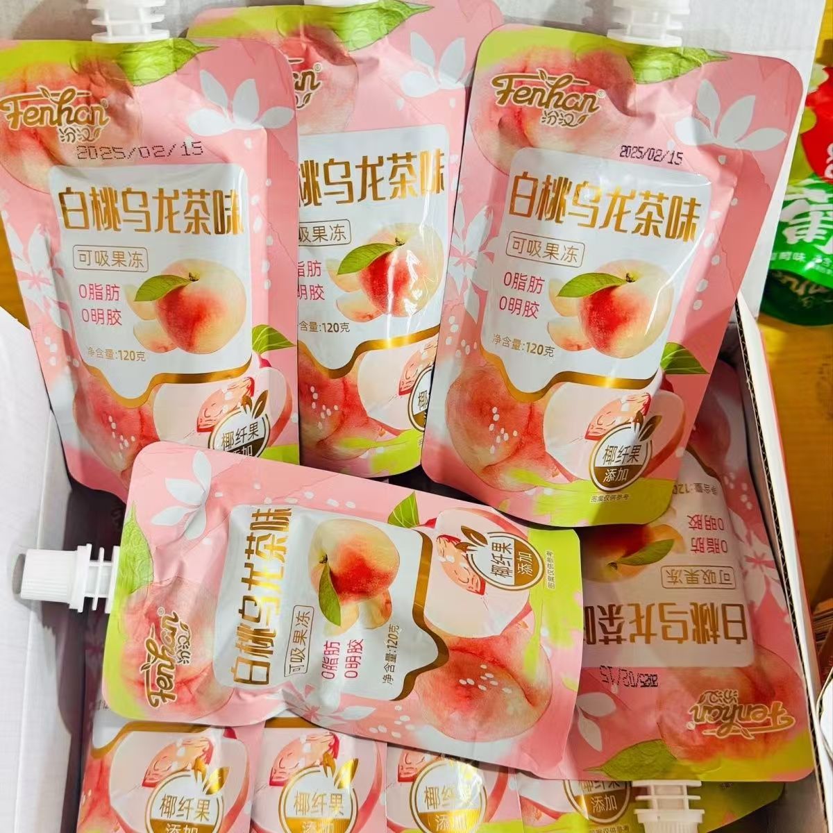 【对对碰】白桃乌龙茶味可吸果冻