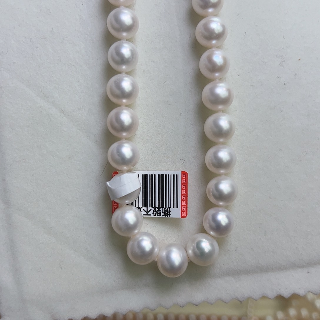 淡水珍珠颈饰银S925镶嵌飞***女10-11淡水珍珠
