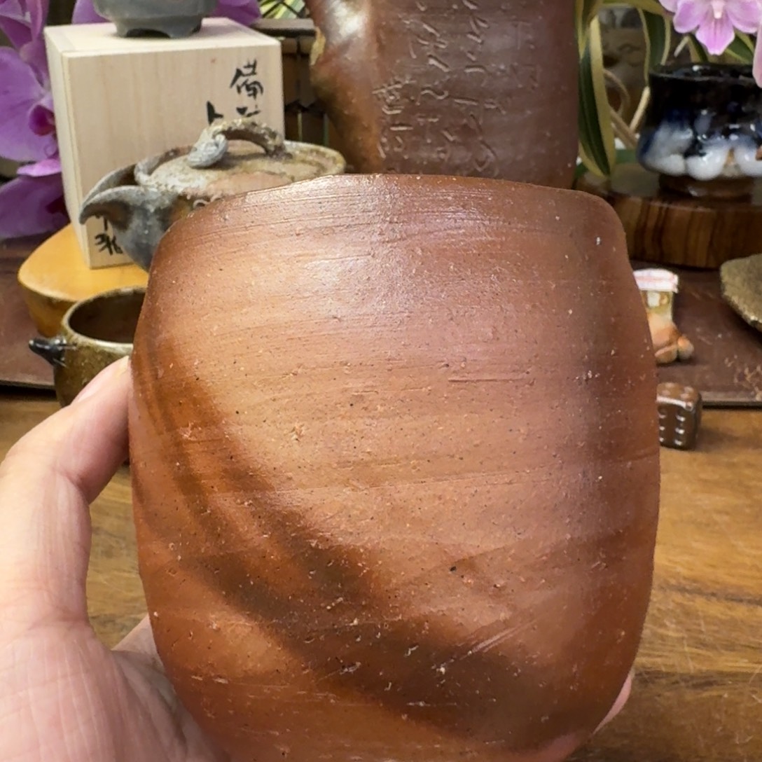 柴冈信义备前烧大汤吞福利一口价