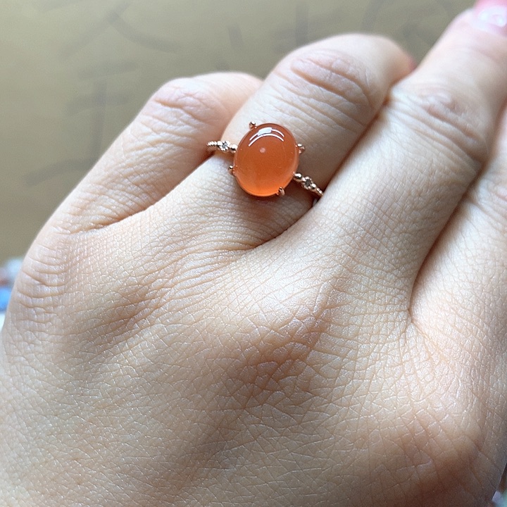 水晶水晶戒指银S925镶嵌