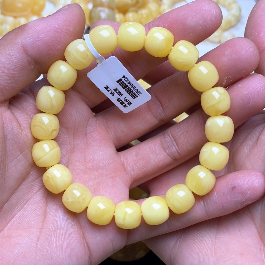 【闪购商品】蜜蜡裸石未镶嵌11+老型手串