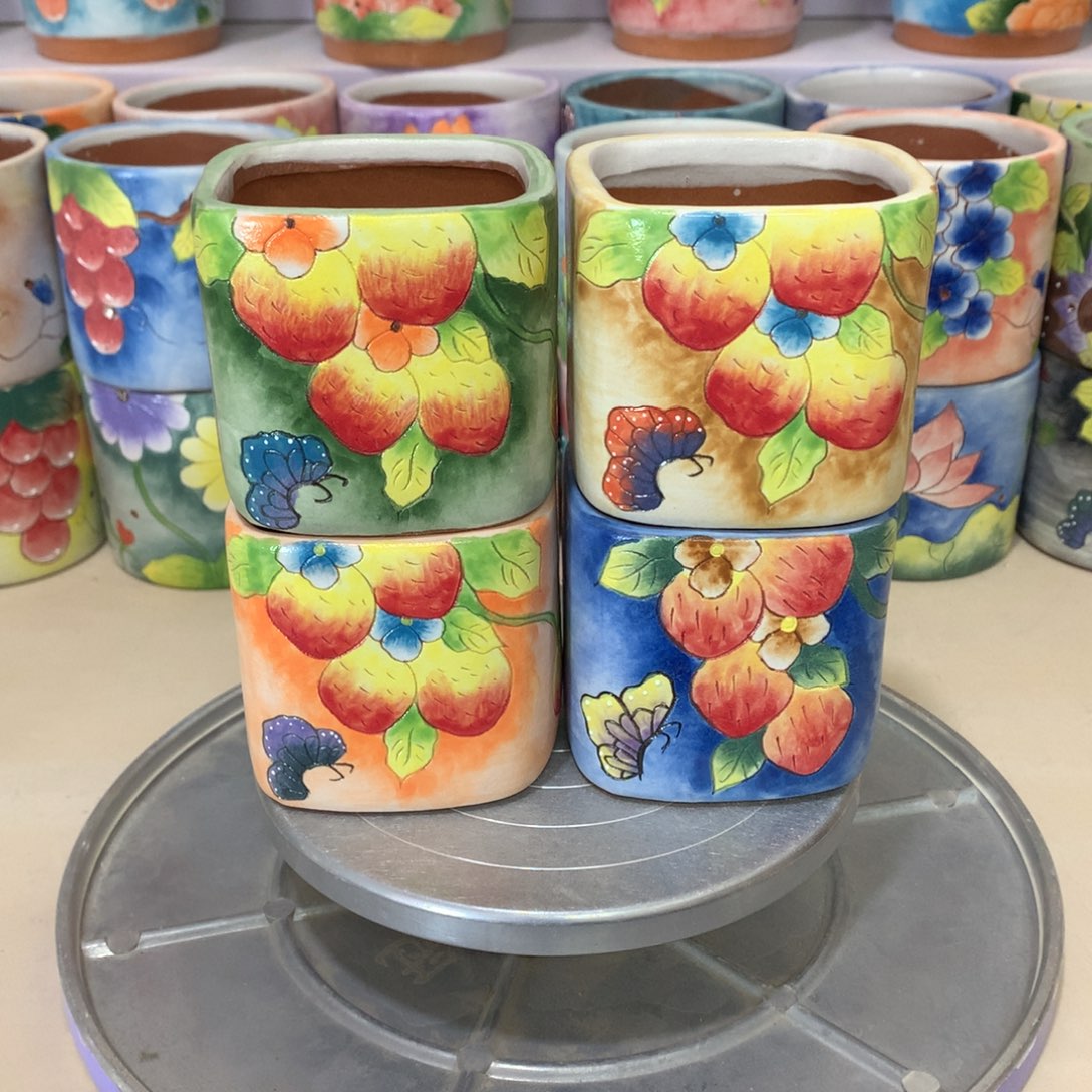 福利花盆，手绘花盆