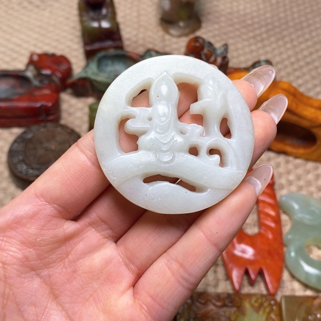 白玉菩提吊坠白玉菩提白玉菩提摆件