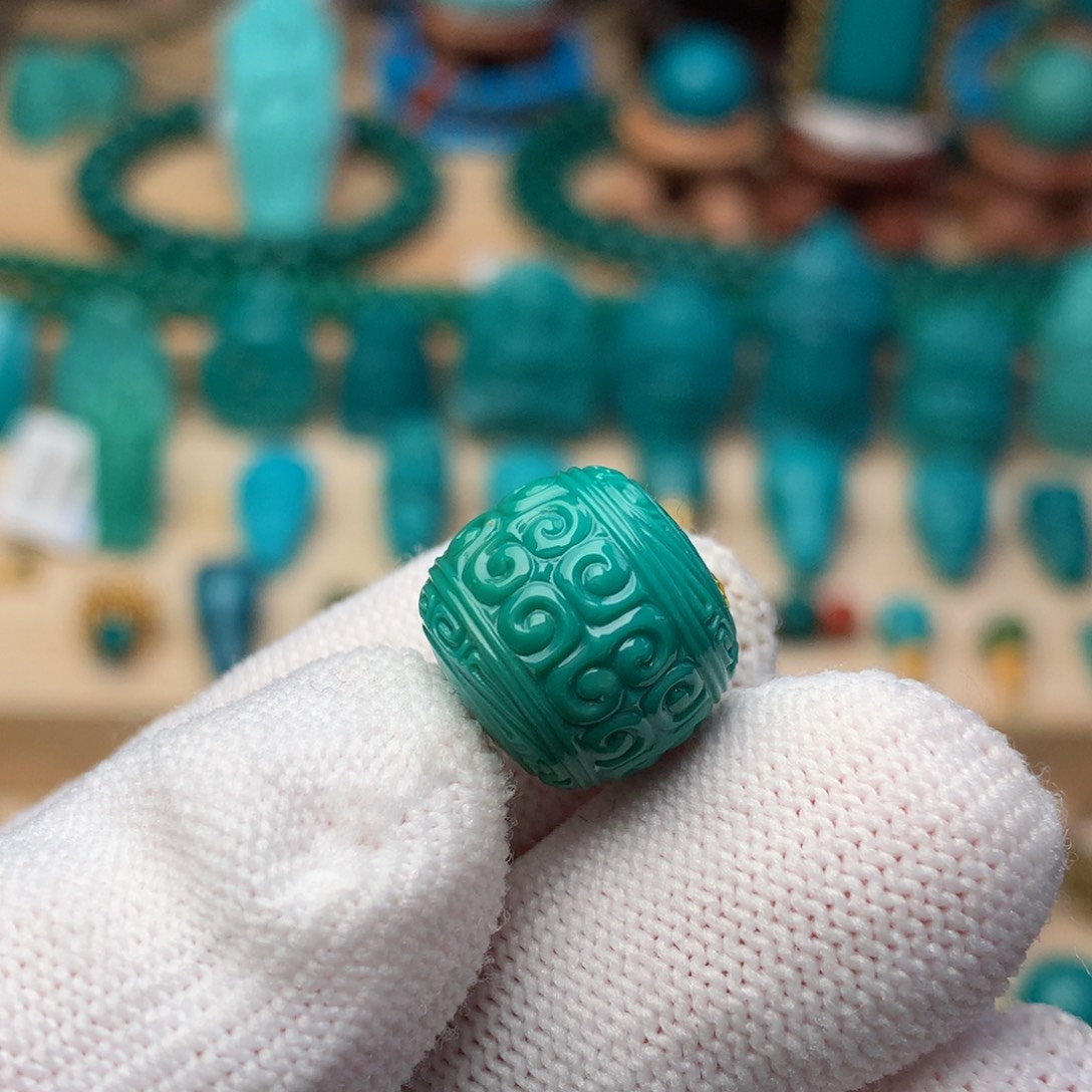 绿松石珠宝奇石未镶嵌14m m