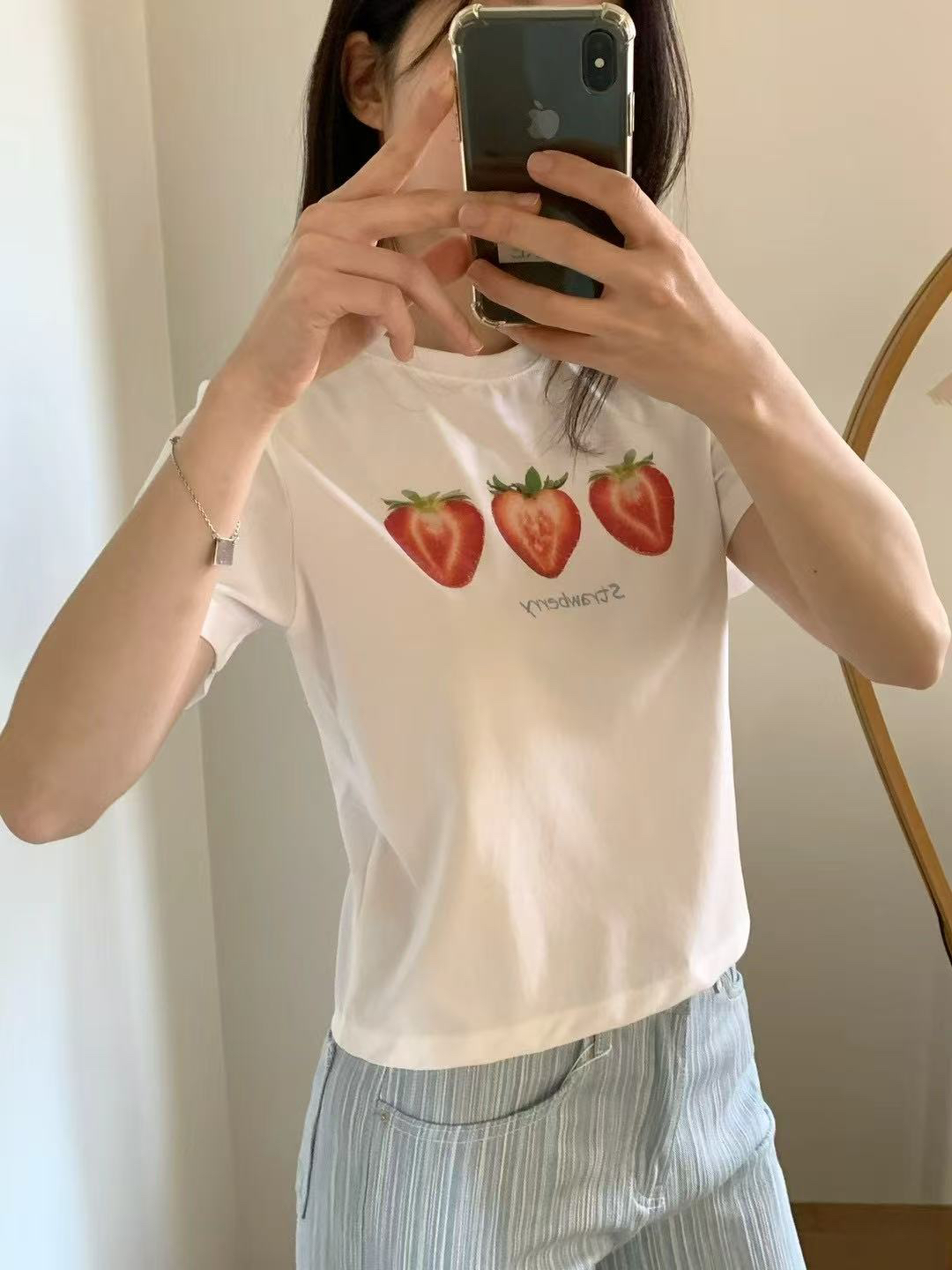 【橘子啦】不退换-Fu草莓短袖