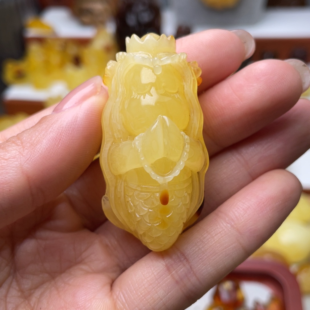 琥珀吊坠(不含链)未镶嵌