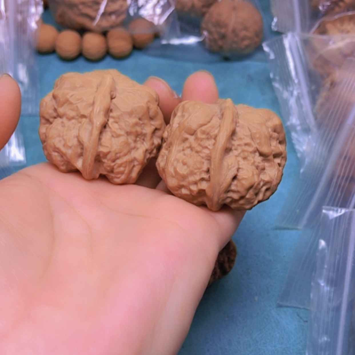 【闪购商品】把件核桃40蛤蟆头一帆风顺修尖