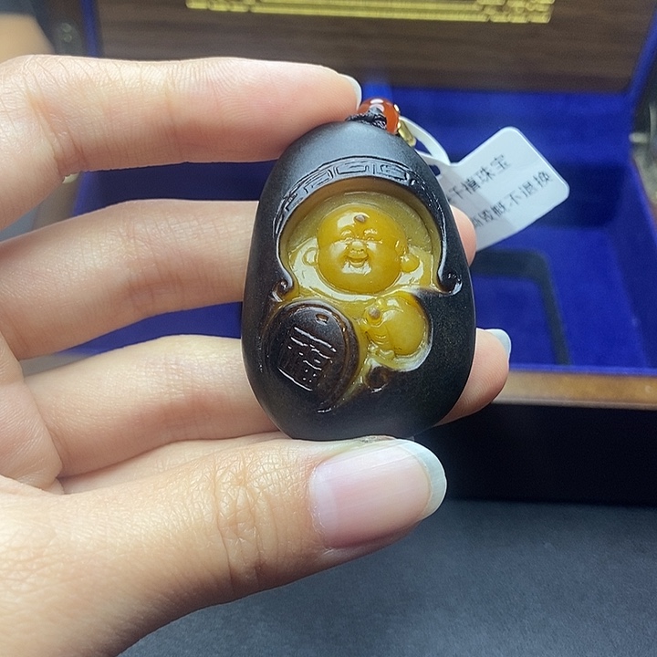 和田玉未镶嵌挂件老**！N