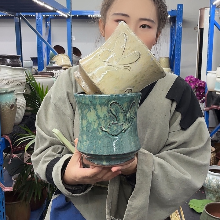 15×16 -粗陶花盆有孔-买买买