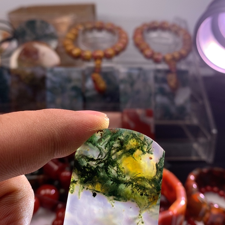 旺***山玛瑙/玉髓合金颈饰