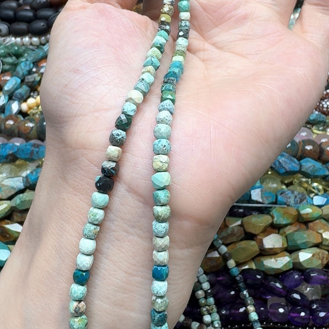 玛瑙/玉髓合金珠宝半成品一条5mm切面方糖湖北松