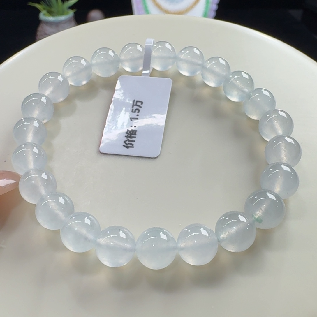 未镶嵌手链翡翠高冰白月光卡8性价比超高！