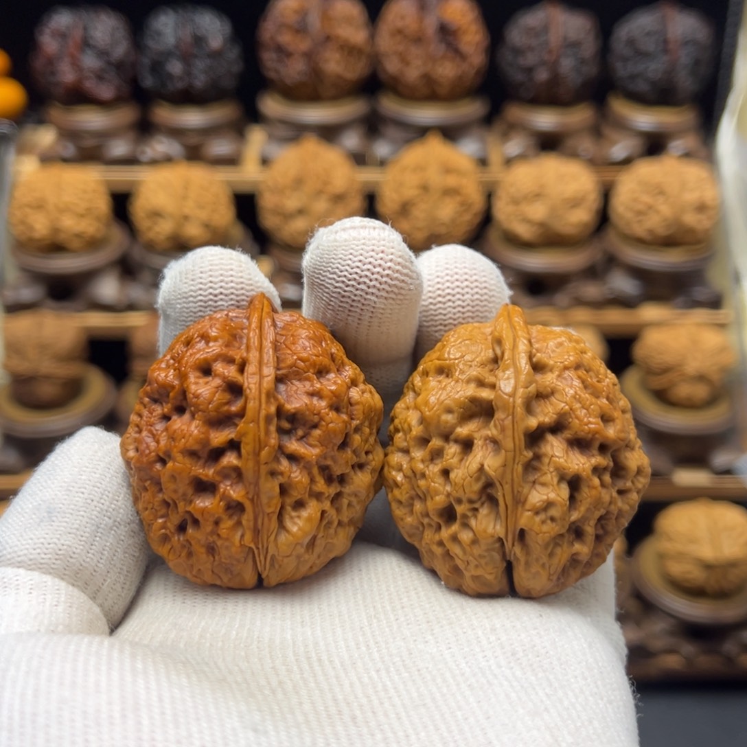 记***事把件文玩核桃43mm霸王蟾。老树老果。一物一图 