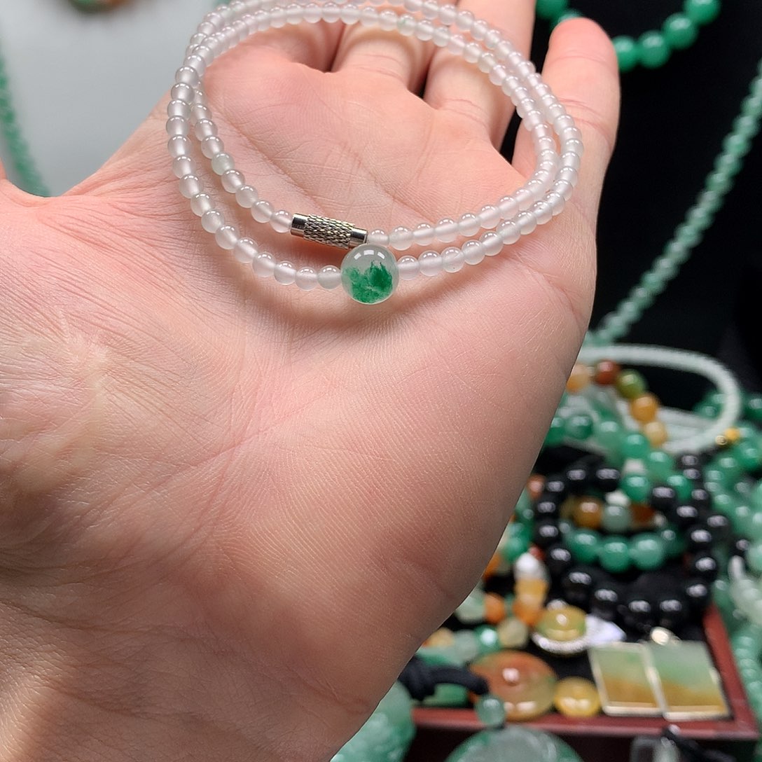 石英质玉未镶嵌项链