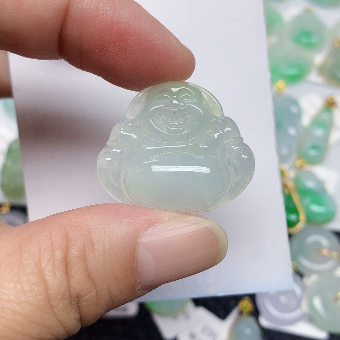 翡翠18K金镶嵌颈饰3677990