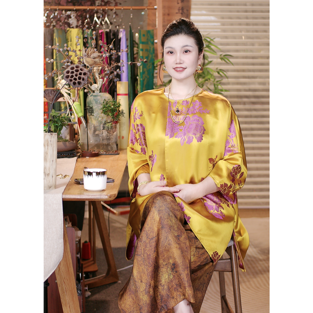 新软缎中式国风民族风提花复古上衣2500302