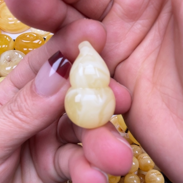 裸石蜜蜡未镶嵌蜜蜡葫芦