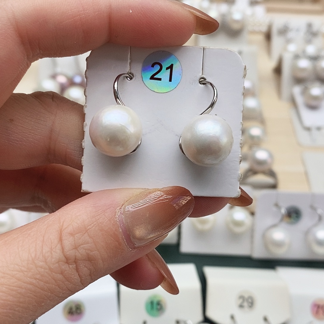 颈饰淡水珍珠银S925镶嵌12十