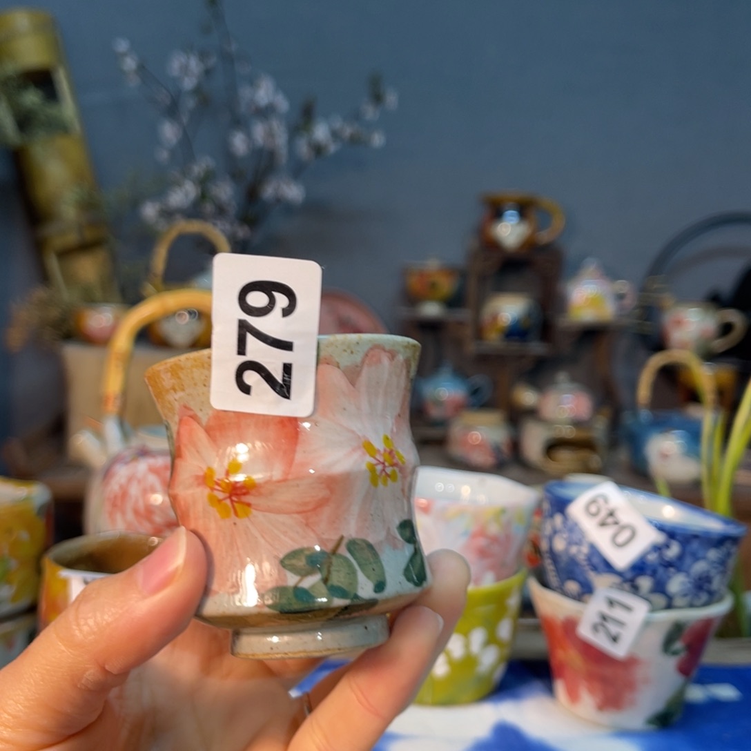 杯素浅陶瓷手工手绘