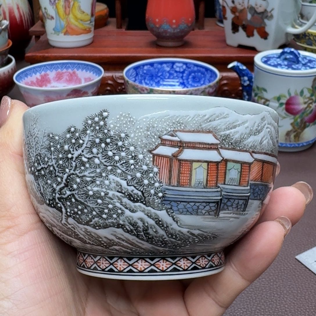 瓷片景德镇仿古手工制作精品展示