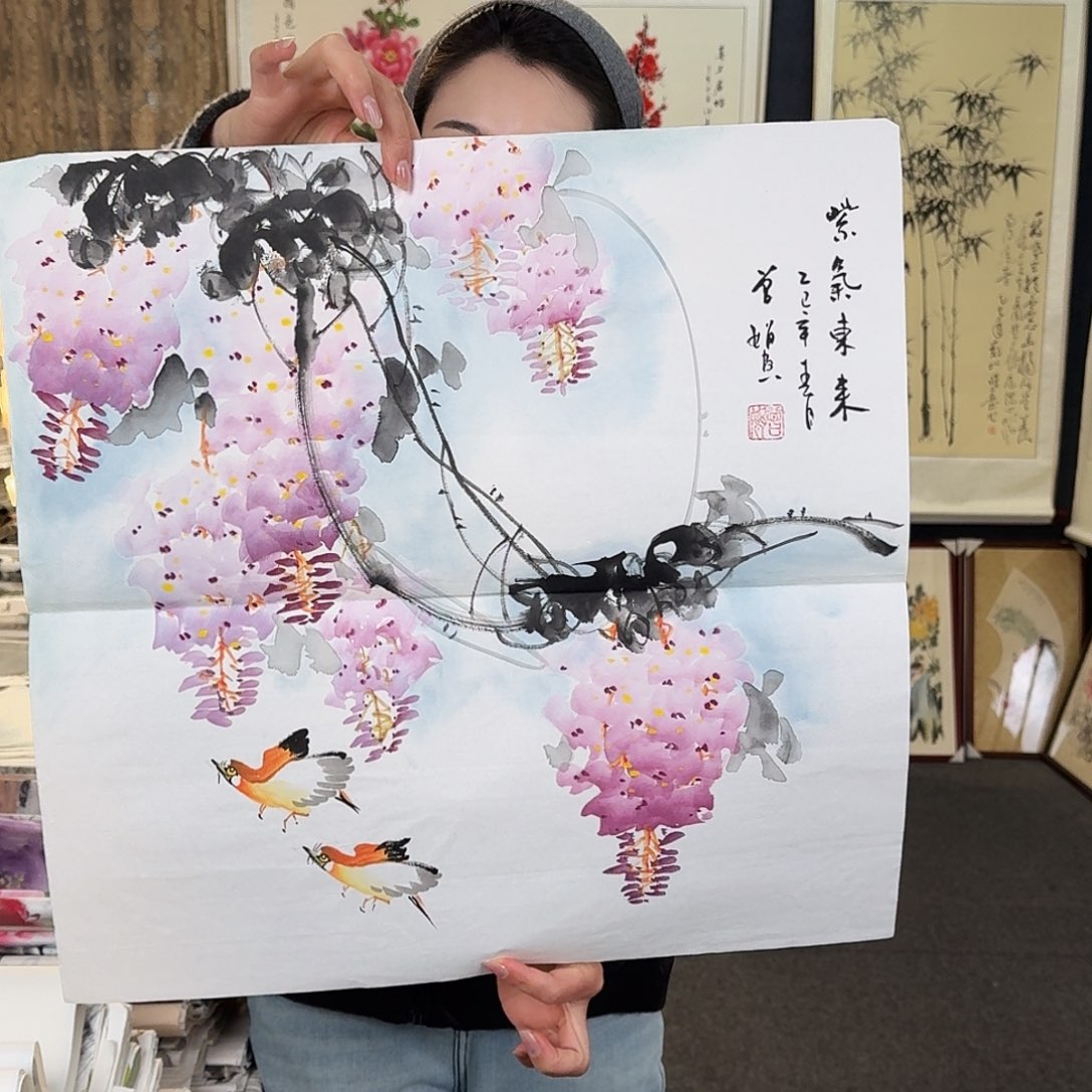 纯手绘国画作品好看