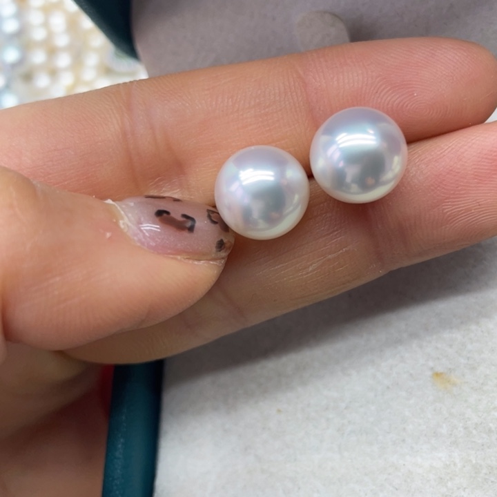 海水珍珠耳饰18K金镶嵌