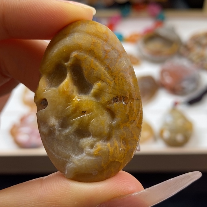 硅化玉吊坠(不含链)未镶嵌5号链接