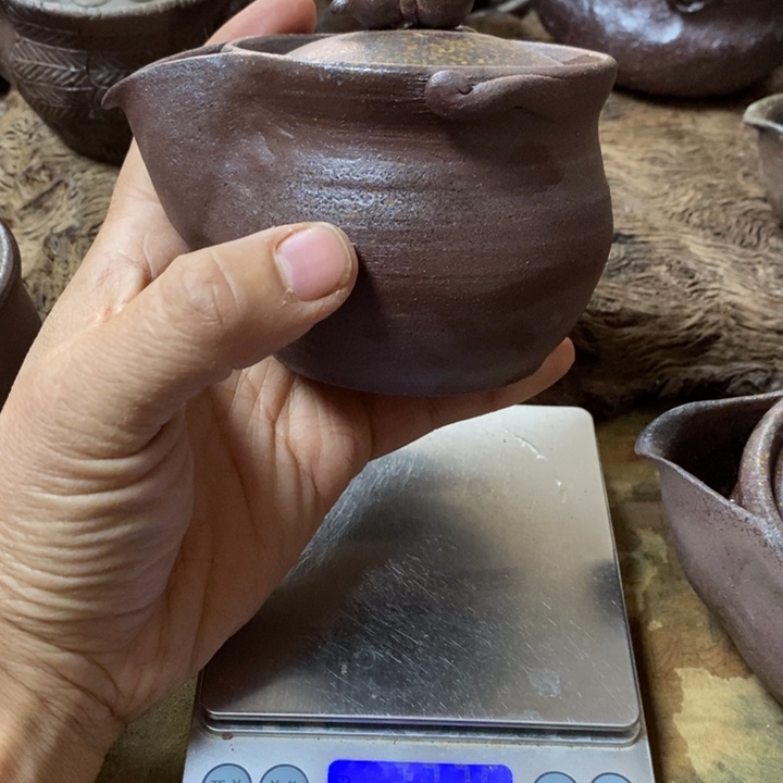 蛤***蛤全手捏柴烧宝瓶徒弟作