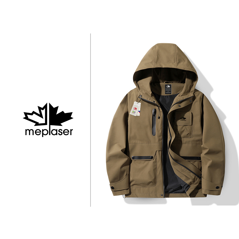 2589情侣春季运动休闲时尚潮流宽松户外防水防风软壳冲锋衣