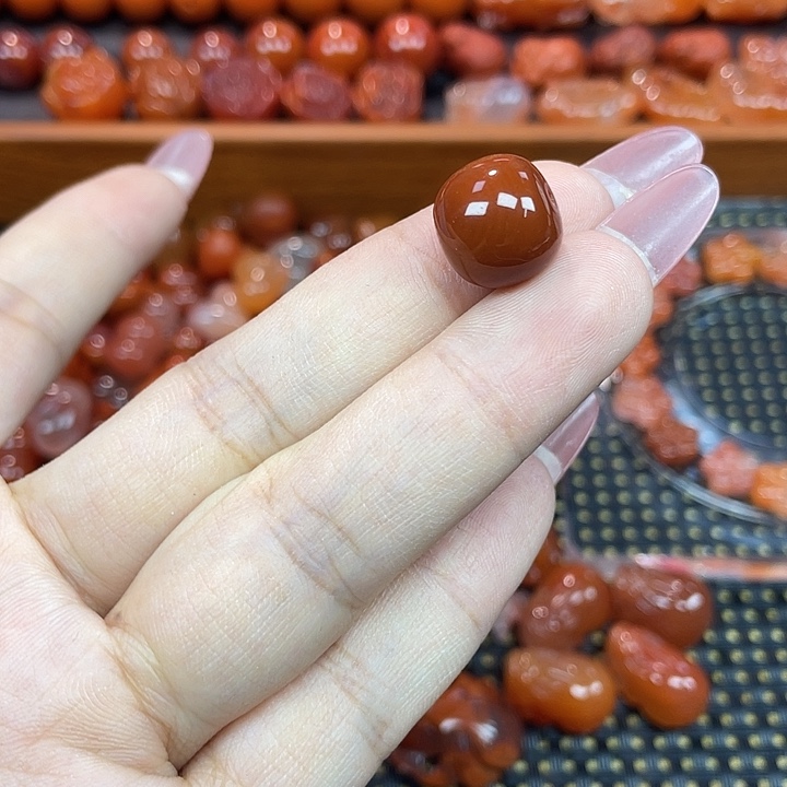 玛瑙/玉髓未镶嵌颈饰老行单珠
