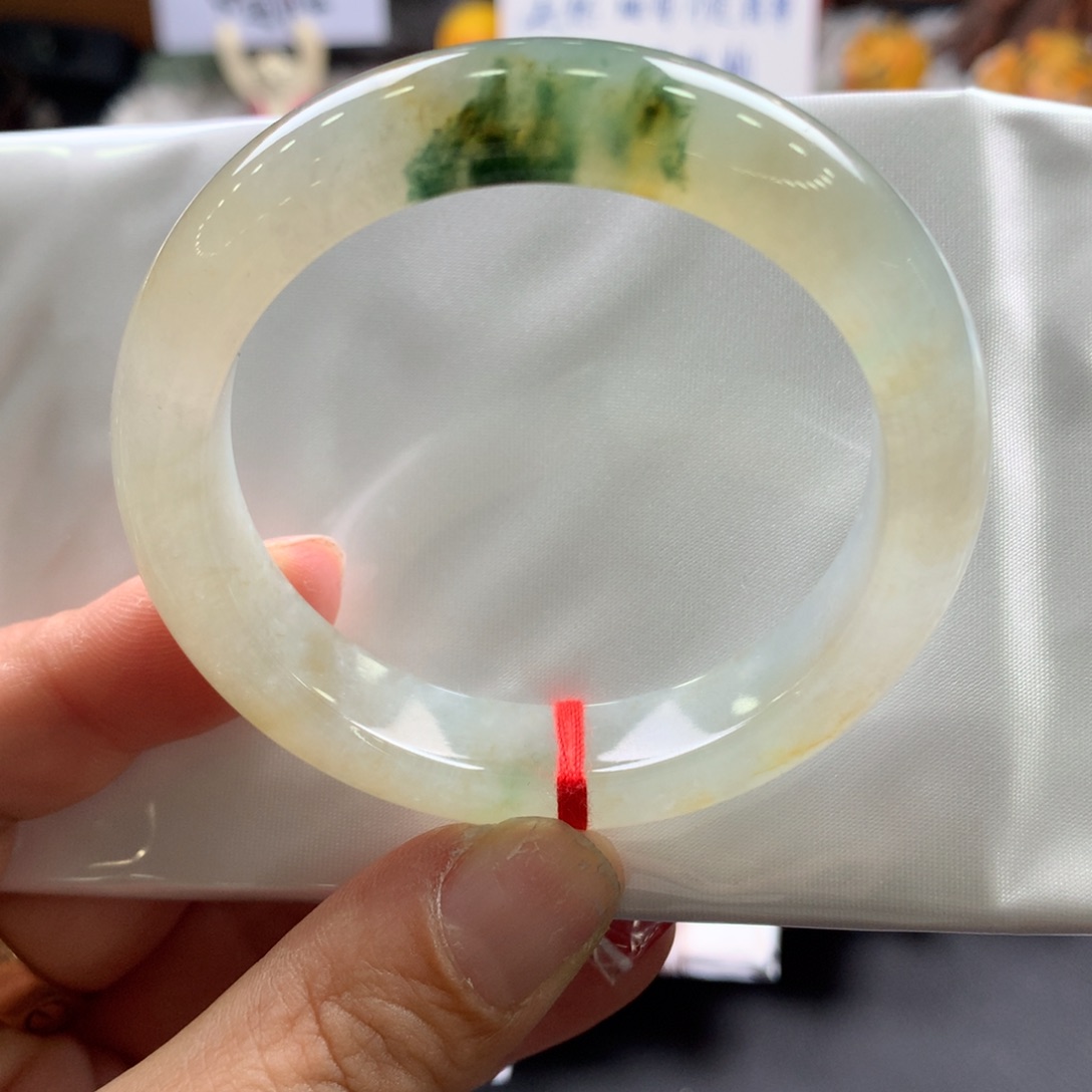 翡翠未镶嵌手镯50正圈（有纹裂），139号