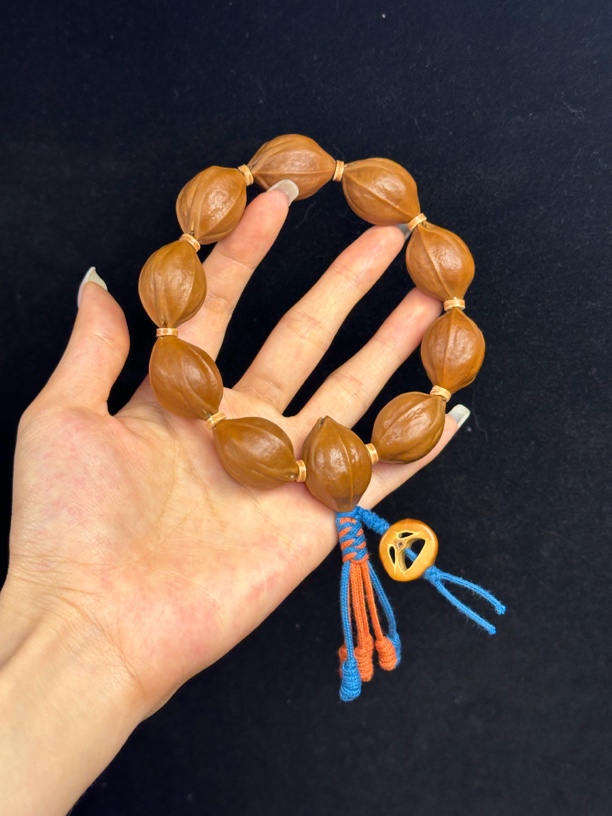 【海轩铁核】19×27鲨鱼背带三通梅林老树铁核素串梅林铁核