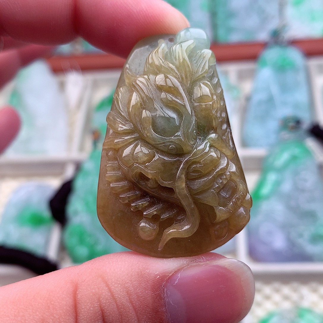 翡翠未镶嵌吊坠(不含链)